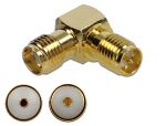 DELOCK Adapter SMA Buchse zu RP-SMA Buchse 90° 10 GHz