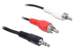 DeLOCK 3.5mm/2 x RCA Audio-Kabel 5 m Schwarz
