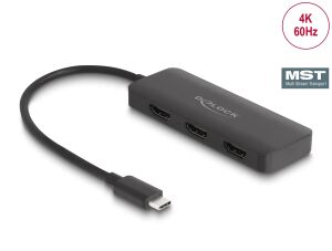 DeLOCK USB Type-C Splitter (DP Alt Mode) zu 3 x HDMI MST 4K 60 Hz