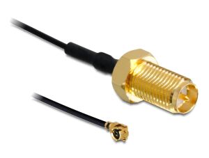 DeLOCK WLAN SMA Antenna Cable Signalkabel 0,05 m Schwarz