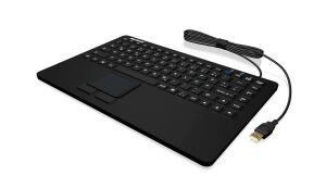 KeySonic KSK-5230 IN (DE) Industrie Tastatur, USB, Touchpad, schwarz, 2 Maustasten, wasserdicht IP68