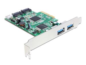 DELOCK PCI Expr Card 2x USB3.0 ext + 2x SATA III int