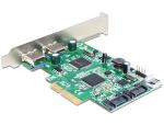 DELOCK PCI Expr Card 2x USB3.0 ext + 2x SATA III int