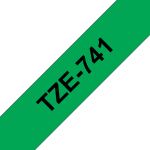 Brother TZE-741 Etiketten erstellendes Band Schwarz auf...