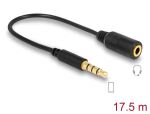 DELOCK Klinke Adapter 3,5mm 4pin -> 3,5mm 4pin St/Bu