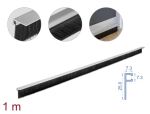 DELOCK Bürstenstreifen 40 mm mit Alu-Profil gewinkelt 1m