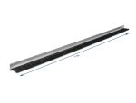 DELOCK Bürstenstreifen 40 mm mit Alu-Profil gewinkelt 1m