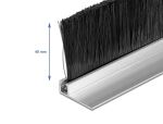 DELOCK Bürstenstreifen 40 mm mit Alu-Profil gewinkelt 1m