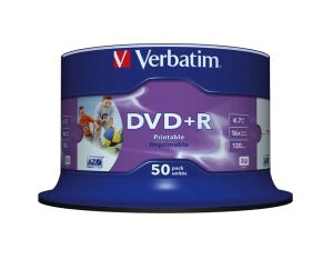 Verbatim DVD+R Wide Inkjet Printable No ID Brand 4,7 GB 50 Stück(e)
