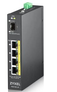 Zyxel RGS100-5P Unmanaged L2 Gigabit Ethernet (10/100/1000) Power over Ethernet (PoE) Schwarz