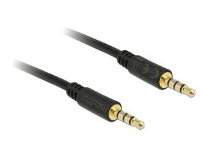 DELOCK Klinkekabel 3,5mm -> 3,5mm St/St 3.00m 4Pin schwarz