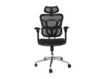 Equip Ergonomischer Premium-Bürostuhl mit Kopfstütze und Armlehnen, Schwarz