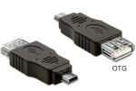 DELOCK USB Adapter A -> mini B Bu/St OTG