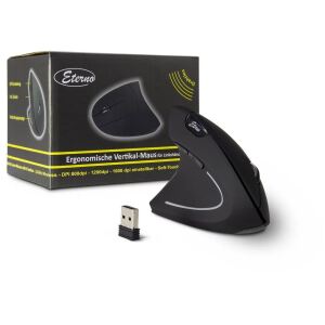 Inter-Tech KM-206L Maus Büro Linkshändig RF Wireless Optisch 1600 DPI