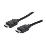 Manhattan High Speed HDMI-Kabel mit Ethernet-Kanal, HEC, ARC, HDMI-Stecker auf HDMI-Stecker, geschirmt, schwarz, 10 m