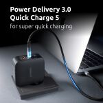 Intenso W100ACC+C520C, Set Power Adapter + Ladekabel, 100W, Schnellladen, GaN, 3 Geräte gleichzeitig Laden, schwarz