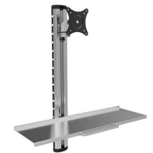 Techly ICA-PLW-01 Flachbildschirm-Tischhalterung 68,6 cm (27") Wand Silber