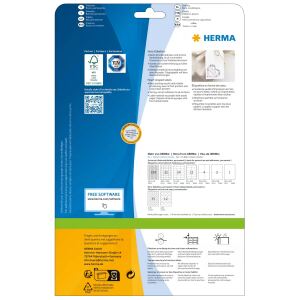 HERMA 10791 selbstklebendes Etikett Herz Permanent Weiß 120 Stück(e)
