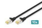 Digitus CAT 6A S/FTP Patchkabel, 10 Stück