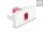 DELOCK Easy 45 Modul SC Simplex Bu zu Simplex Bu violett/wei