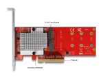 DELOCK PCI Expr x8 Karte > 2x int. NVMe M.2 Key M LowProfile