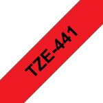 Brother TZE-441 Etiketten erstellendes Band Schwarz auf rot