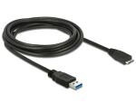 DELOCK USB Kabel USB 3.0 A -> Micro-B St/St 3.00m schwarz