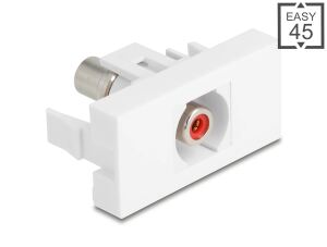 DELOCK Easy 45 Modul Cinch Buchse zu Cinch Buchse rot/weiß