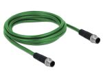 DELOCK Netzwerkkabel M12 4 Pin D-kodiert St > St TPU 2m