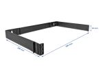 DELOCK 19" Wandhalterung 1 HE faltbar schwarz