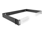DELOCK 19" Wandhalterung 1 HE faltbar schwarz