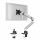 Durable 509623 Flachbildschirm-Tischhalterung 81,3 cm (32") Wand Silber
