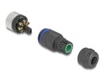 DeLOCK M12 Steckverbinder A-kodiert 8 Pin Buchse zur Montage mit Schraubanschluss