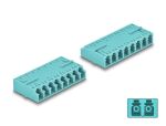 DELOCK LWL Kupplung HD LC Octuplex Bu zu LC Octuplex Bu aqua