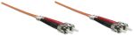 Intellinet Glasfaser LWL-Anschlusskabel, Duplex, Multimode, ST/ST, 50/125 µm, OM2, 2 m, orange