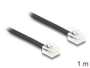 DELOCK Telefonkabel RJ11 Stecker zu RJ11 Stecker schw. 1m