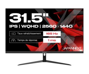 JAPANNEXT JN-IPS315WQHD165F Computerbildschirm 80 cm (31.5") 2560 x 1440 Pixel Wide Quad HD LCD Schwarz