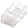Intellinet 100er-Pack Cat6 RJ45-Modularstecker, UTP, 2-Punkt-Aderkontaktierung, für Litzendraht, 100 Stecker pro Becher