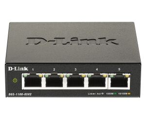 D-Link DGS-1100-05V2/E Netzwerk-Switch Managed L2 Gigabit Ethernet (10/100/1000) Schwarz