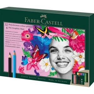 Faber-Castell Polychromos & Pitt Graphite Matt Geschenkset 40-teilig