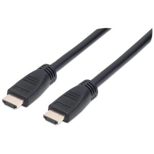Manhattan High Speed HDMI-Kabel mit Ethernet-Kanal, CL3-zertifiziert für Wandinstallationen, HEC, ARC, 3D, 4K@60Hz, CL3, HDMI-Stecker auf HDMI-Stecker, geschirmt, schwarz, 8 m