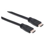 Manhattan High Speed HDMI-Kabel mit Ethernet-Kanal, CL3-zertifiziert für Wandinstallationen, HEC, ARC, 3D, 4K@60Hz, CL3, HDMI-Stecker auf HDMI-Stecker, geschirmt, schwarz, 8 m