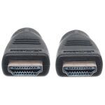 Manhattan High Speed HDMI-Kabel mit Ethernet-Kanal, CL3-zertifiziert für Wandinstallationen, HEC, ARC, 3D, 4K@60Hz, CL3, HDMI-Stecker auf HDMI-Stecker, geschirmt, schwarz, 8 m