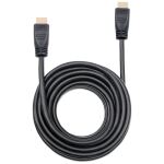Manhattan High Speed HDMI-Kabel mit Ethernet-Kanal, CL3-zertifiziert für Wandinstallationen, HEC, ARC, 3D, 4K@60Hz, CL3, HDMI-Stecker auf HDMI-Stecker, geschirmt, schwarz, 8 m
