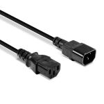 Lindy 30320 Stromkabel Schwarz 0,5 m C14-Koppler C13-Koppler