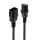 Lindy 30320 Stromkabel Schwarz 0,5 m C14-Koppler C13-Koppler
