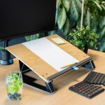 R-Go Tools Dokumentenhalter R-Go Read2Write, geeignet zum Lesen und Schreiben, ergonomisch, mit Handgelenkstütze, Eichenholz