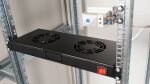 Equip Lüfter 19, 1HE, 2 Lüfter, RAL9005 Schwarz