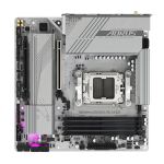 GIGABYTE B650M AORUS ELITE AX ICE Mainboard - AMD Ryzen 9000er-Serie, 12+2+2 Phasen VRM, bis zu 8000 MHz DDR5 (OC), 1xPCIe 5.0 + 1xPCIe 4.0 M.2, 2,5 GbE LAN, WIFI 6E, USB 3.2 Gen 2x2