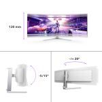 Philips Evnia 8000 49M2C8900L/00 Computerbildschirm 124,2 cm (48.9") 5120 x 1440 Pixel Dual QHD QD-OLED Weiß